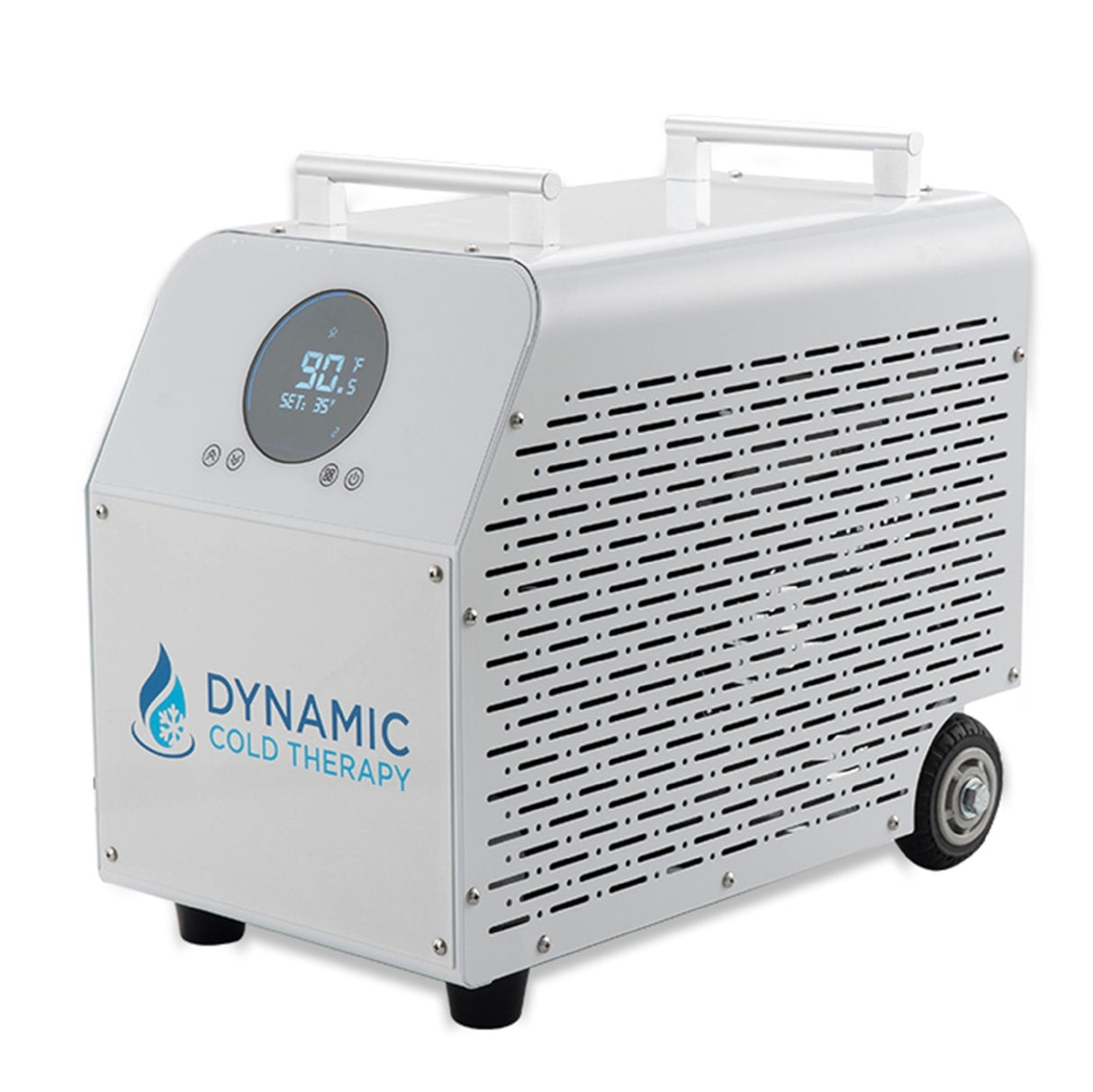cold plunge chiller Dynamic Cold Therapy Premier Edition 1 HP unit with WiFi control and cold/heat modes, front-right view