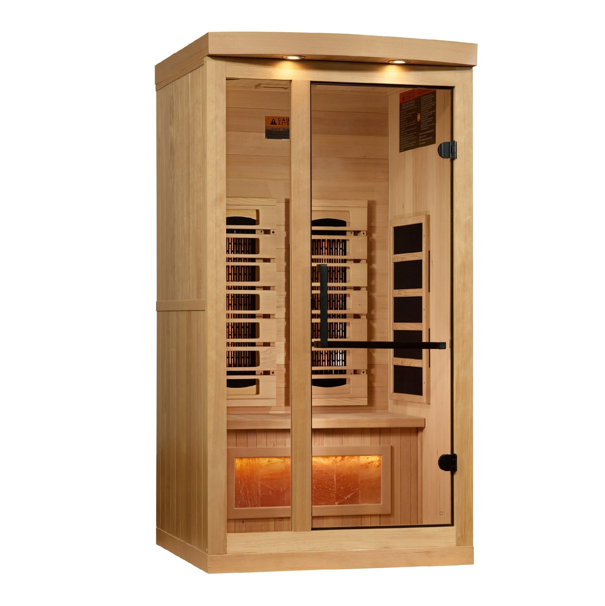 Sauna Golden Designs 2025 Reserve Series 1 - 2 Person Full Spectrum Infrared Sauna with Himalayan Salt Bar 3