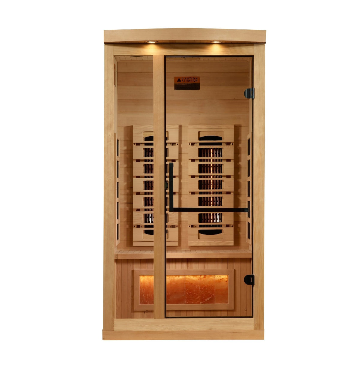 Sauna Golden Designs 2025 Reserve Series 1 - 2 Person Full Spectrum Infrared Sauna with Himalayan Salt Bar 2