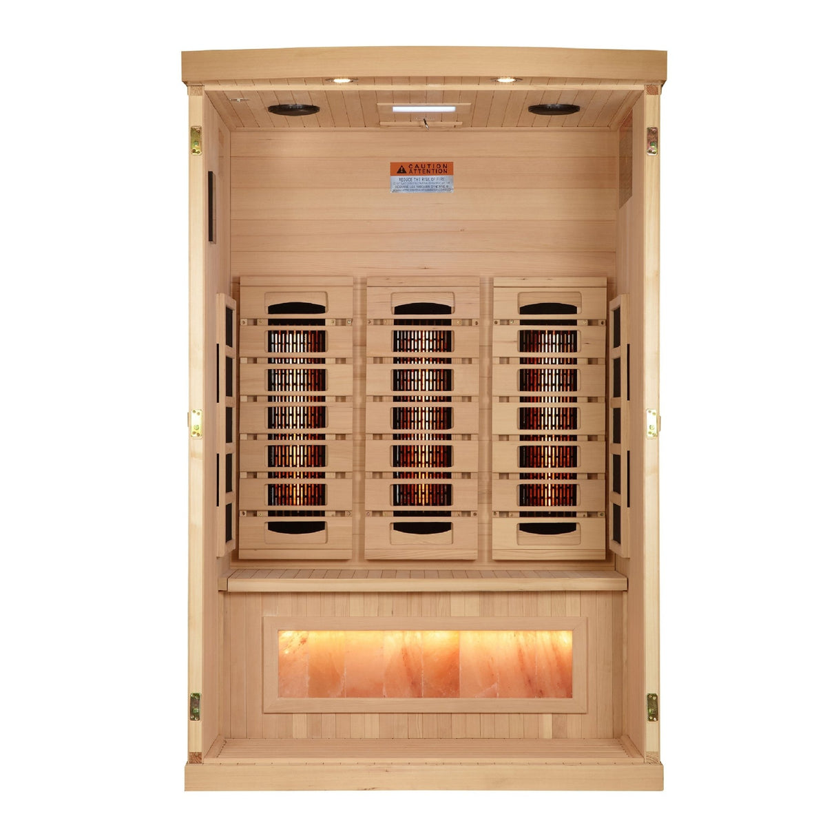 Sauna Golden Designs 2025 Reserve Series 2 - Person Full Spectrum Infrared Sauna with Himalayan Salt Bar 4