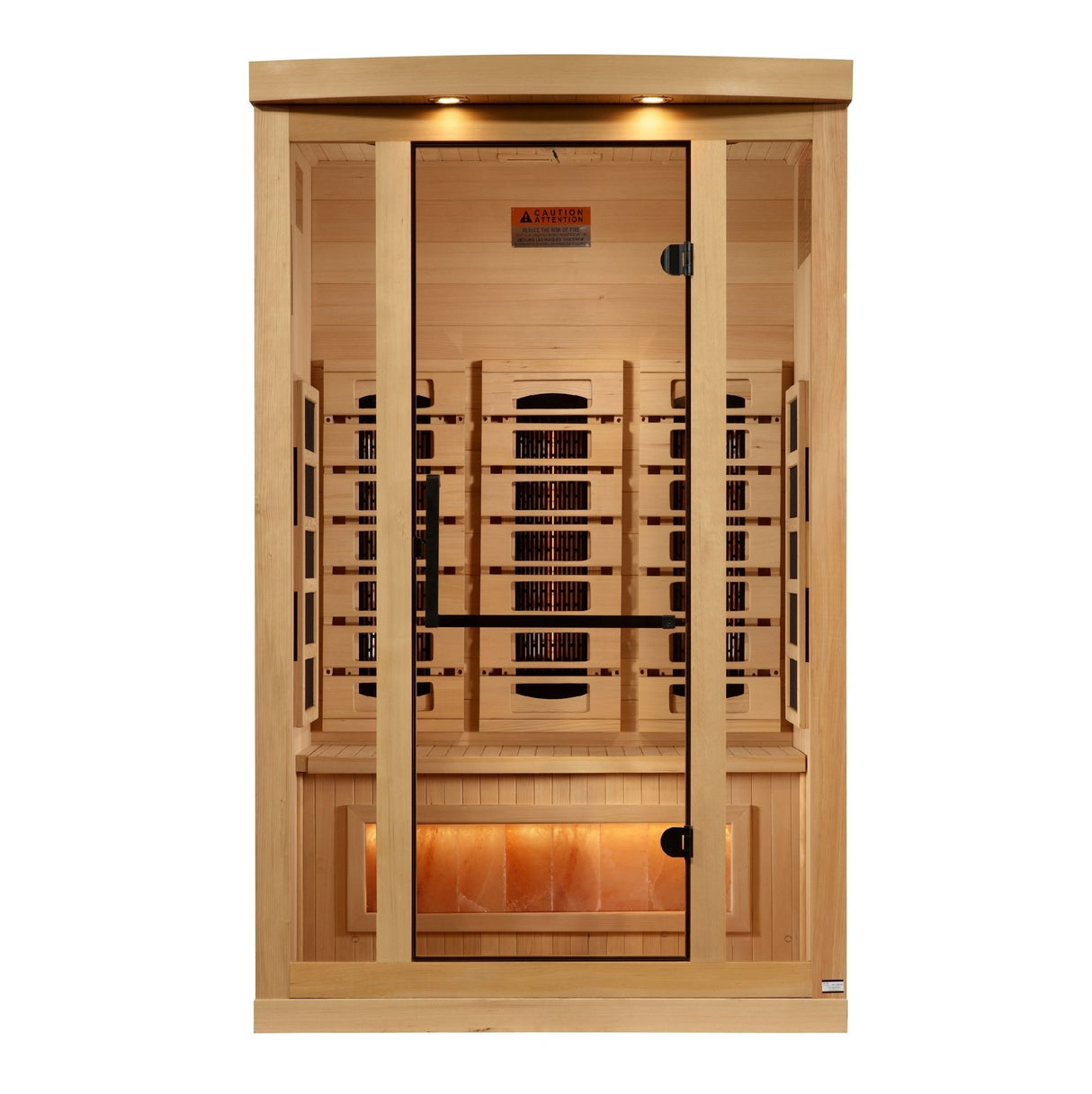 Sauna Golden Designs 2025 Reserve Series 2 - Person Full Spectrum Infrared Sauna with Himalayan Salt Bar 2
