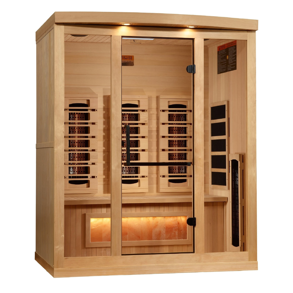 Sauna Golden Designs 2025 Reserve Series 3 - Person Full Spectrum Infrared Sauna with Himalayan Salt Bar 3