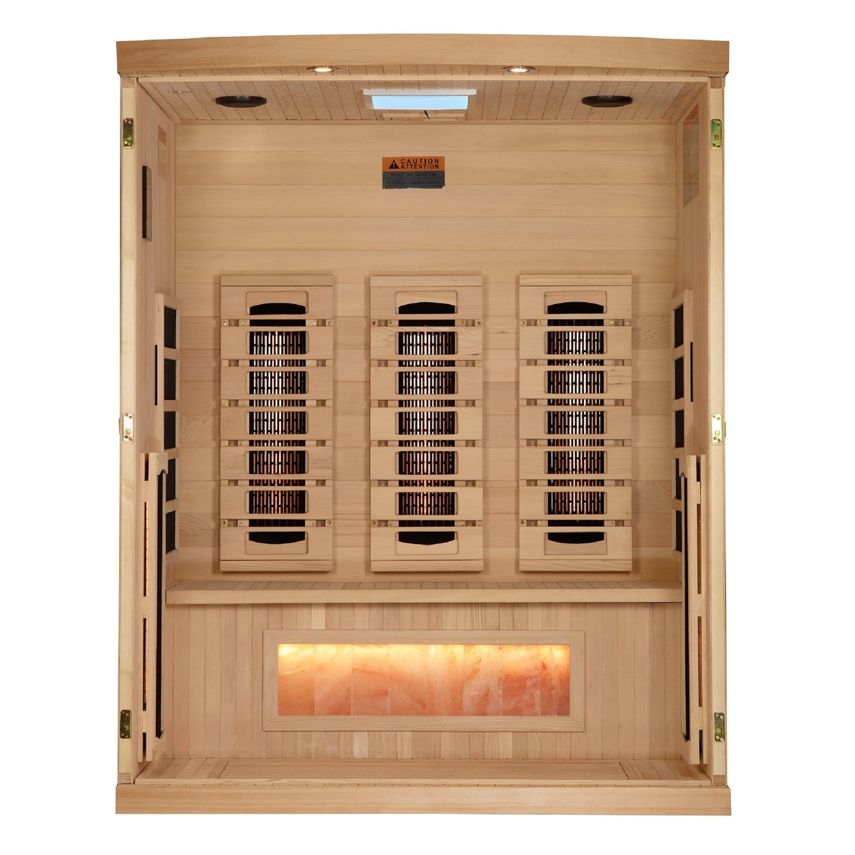 Sauna Golden Designs 2025 Reserve Series 3 - Person Full Spectrum Infrared Sauna with Himalayan Salt Bar 4