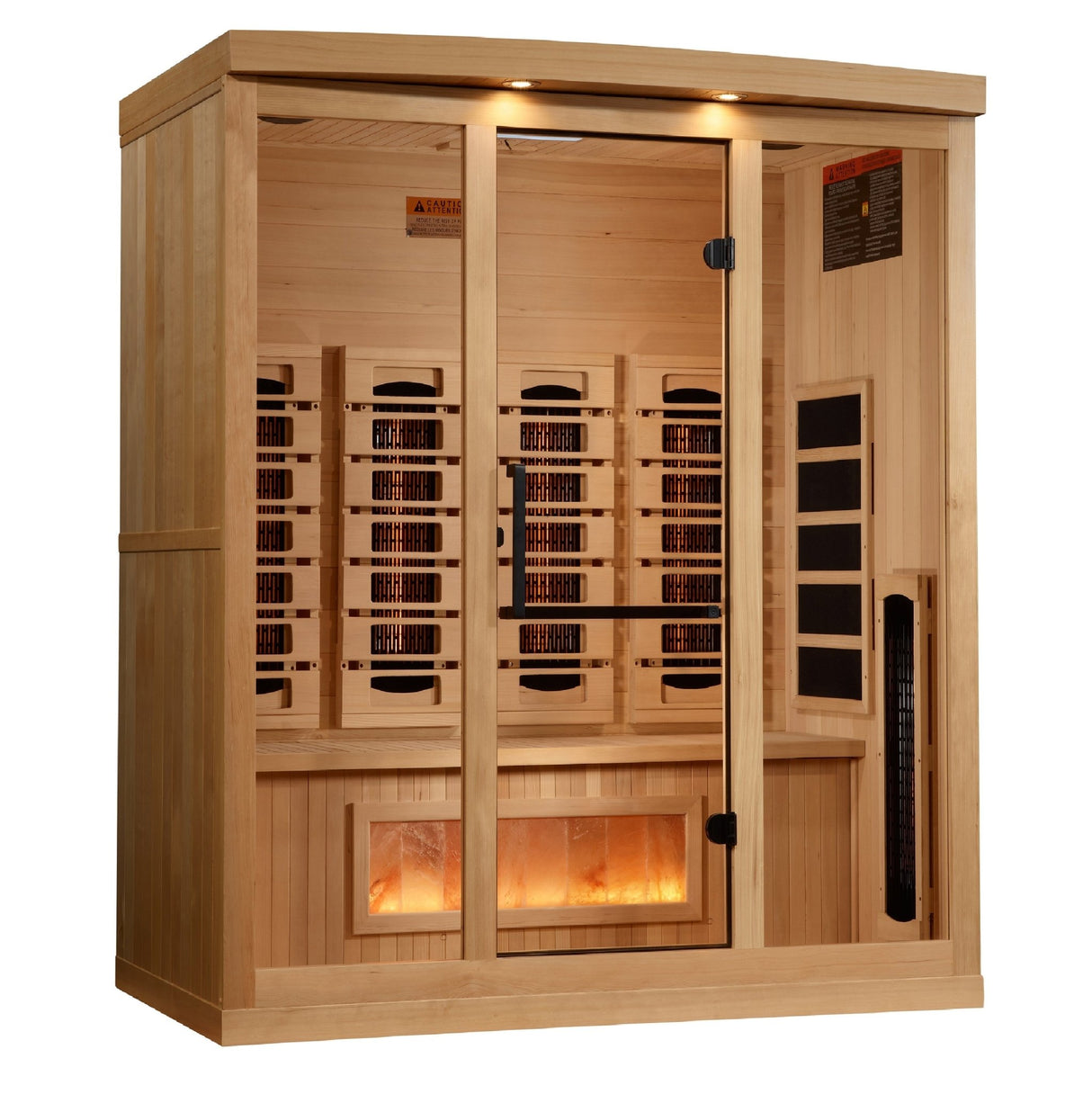 Sauna Golden Designs 2025 Reserve Series 4 - Person Full Spectrum Infrared Sauna with Himalayan Salt Bar 3