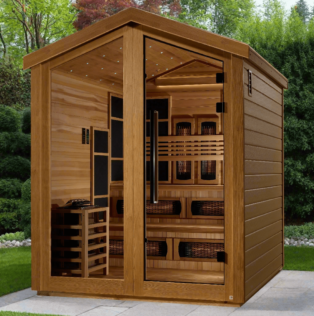 Sauna Golden Designs Kaskinen 6 - Person Full Spectrum Hybrid Outdoor Sauna 5