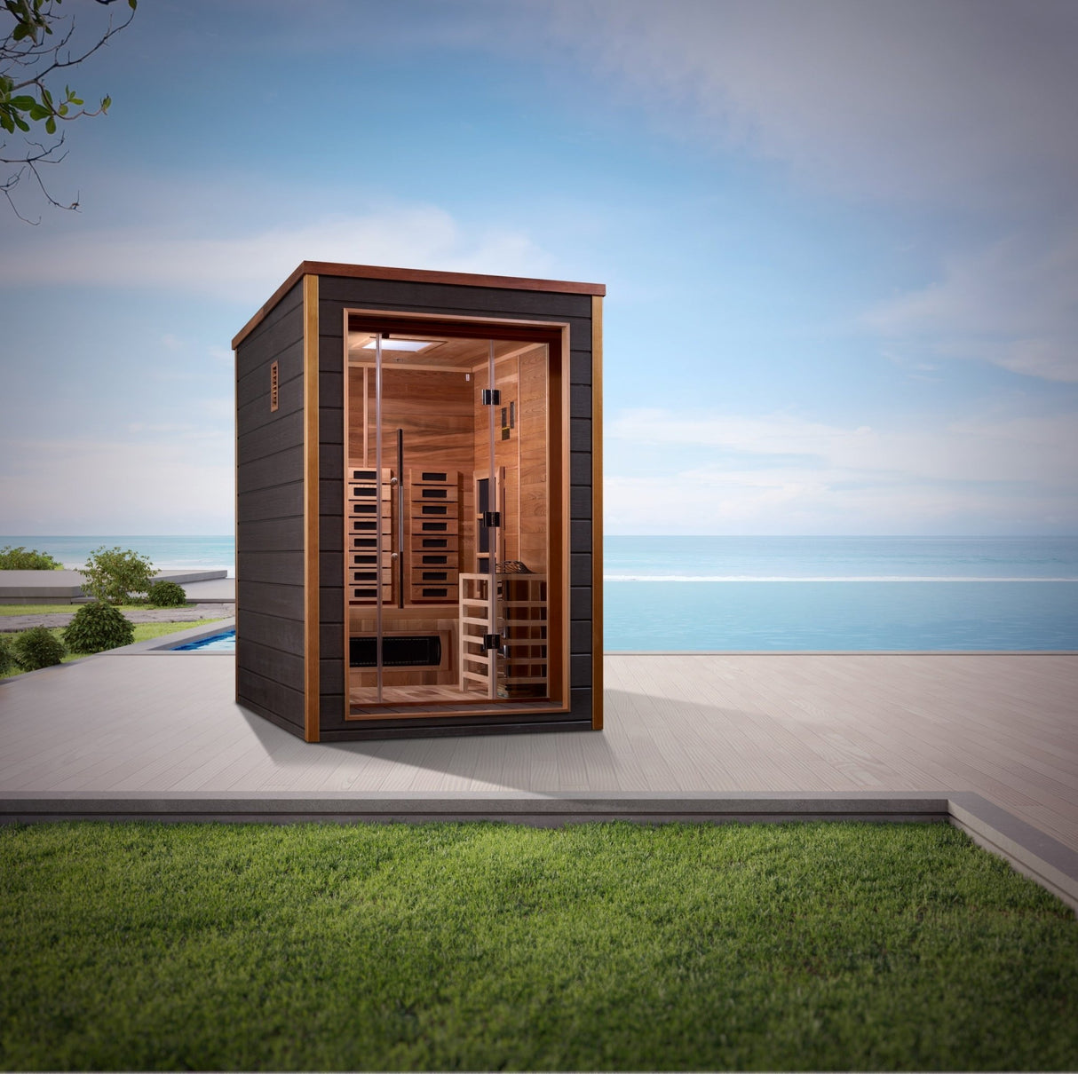 Sauna Golden Designs Nora 2 - Person Full Spectrum Hybrid Sauna 5