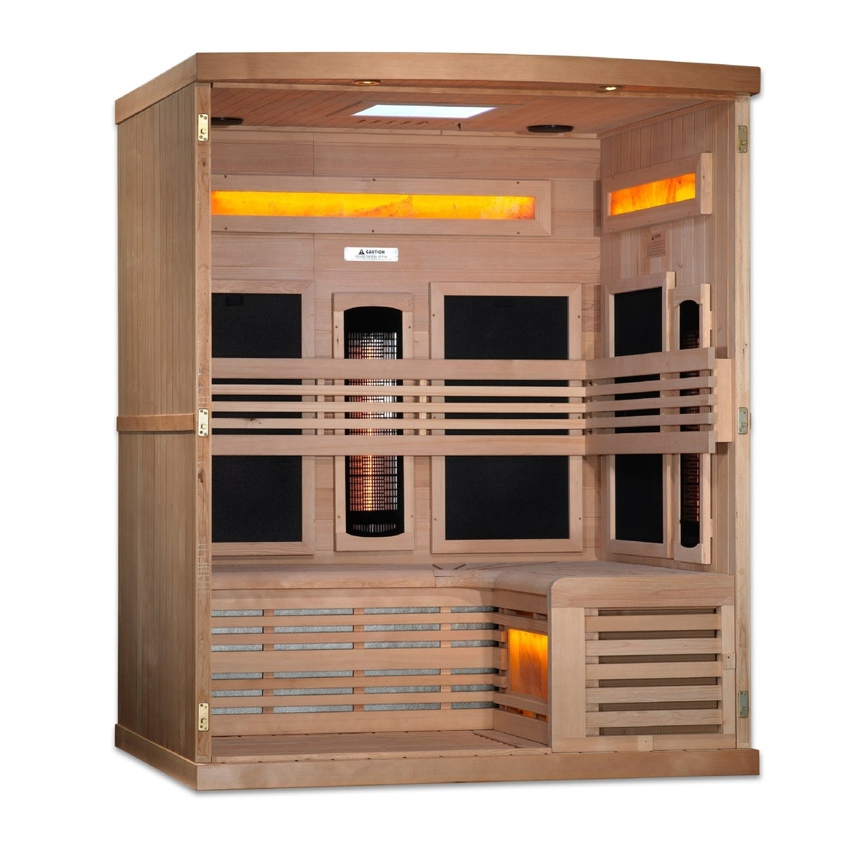 Sauna Golden Designs Reserve Series 3 - Person Full Spectrum Infrared Sauna with Himalayan Salt Bar 4