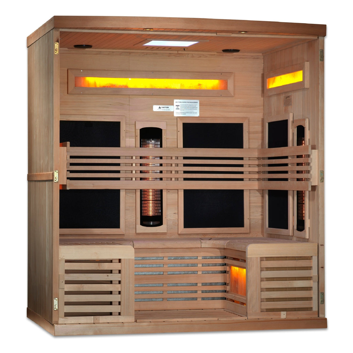 Sauna Golden Designs Reserve Series 6 - Person Full Spectrum Infrared Sauna with Himalayan Salt Bar 4