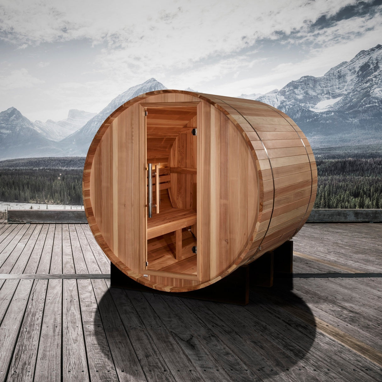 Sauna Golden Designs St. Moritz 2 - Person Barrel Sauna 4