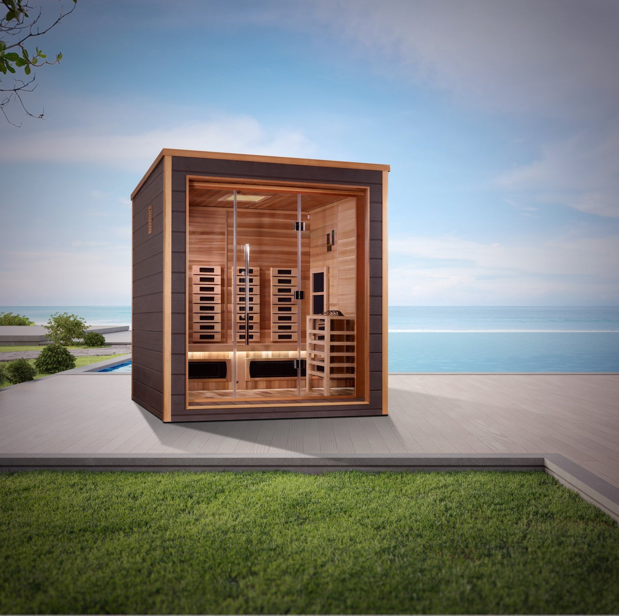 Sauna Golden Designs Visby 3 - Person Full Spectrum Hybrid Sauna 5