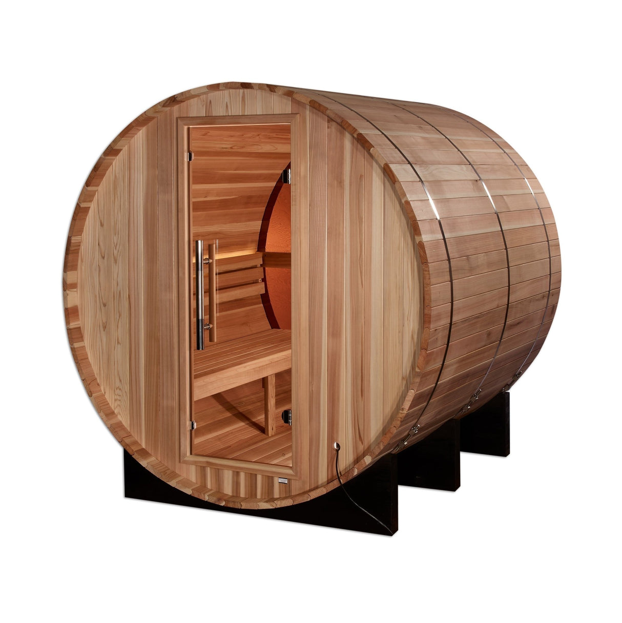 Sauna Golden Designs Zurich 4 - Person Panoramic Barrel Sauna - Bronze Privacy View 4