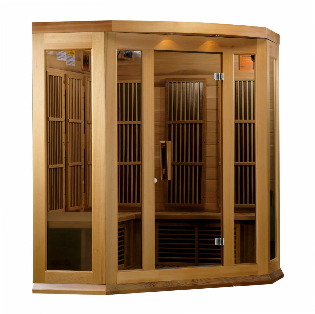 Sauna Maxxus 3 - Person Corner Low EMF Far Infrared Sauna - Canadian Red Cedar 3