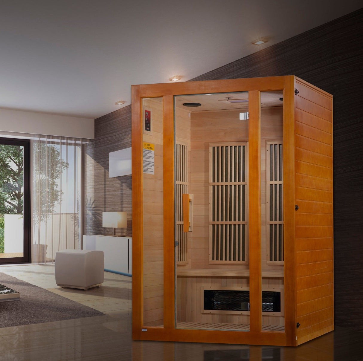 Sauna Maxxus Aspen Dual Tech 2 - Person Low EMF Far Infrared Sauna 4
