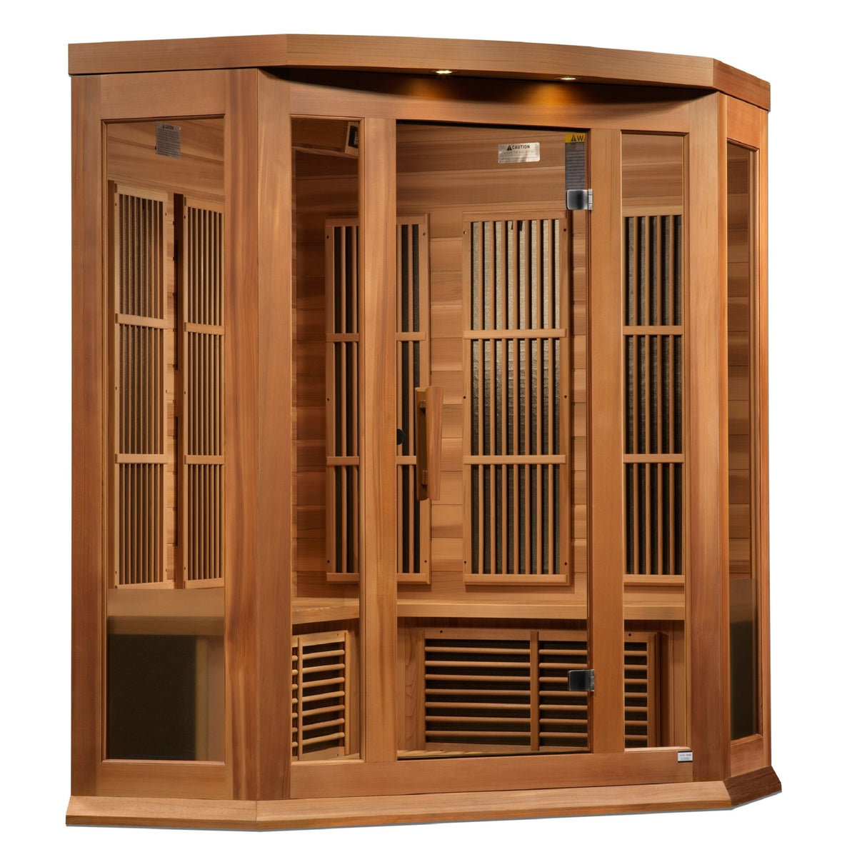 Sauna Maxxus Avignon 3 - Person Corner Near Zero EMF Far Infrared Sauna - Canadian Red Cedar 3