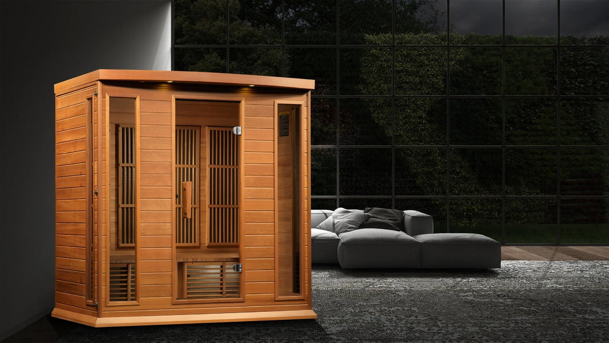 Sauna Maxxus Chaumont 4 - Person Near Zero EMF Far Infrared Sauna - Canadian Red Cedar 7