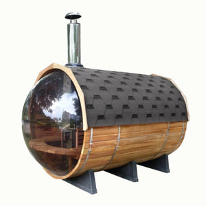 Recovery Rituals 6-Person Panoramic Barrel Sauna