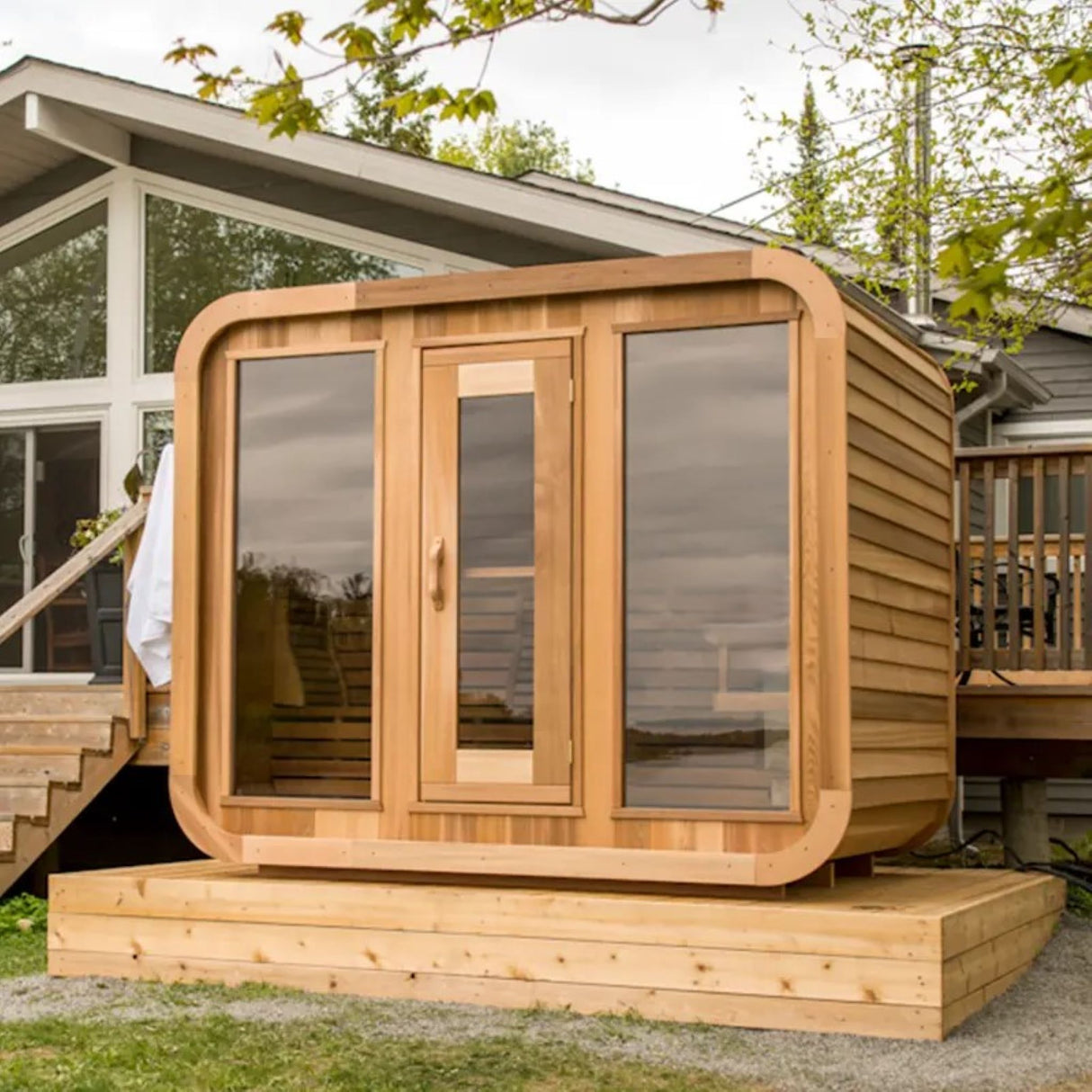 Recovery Rituals 6-Person Outdoor Cedar Cube Sauna