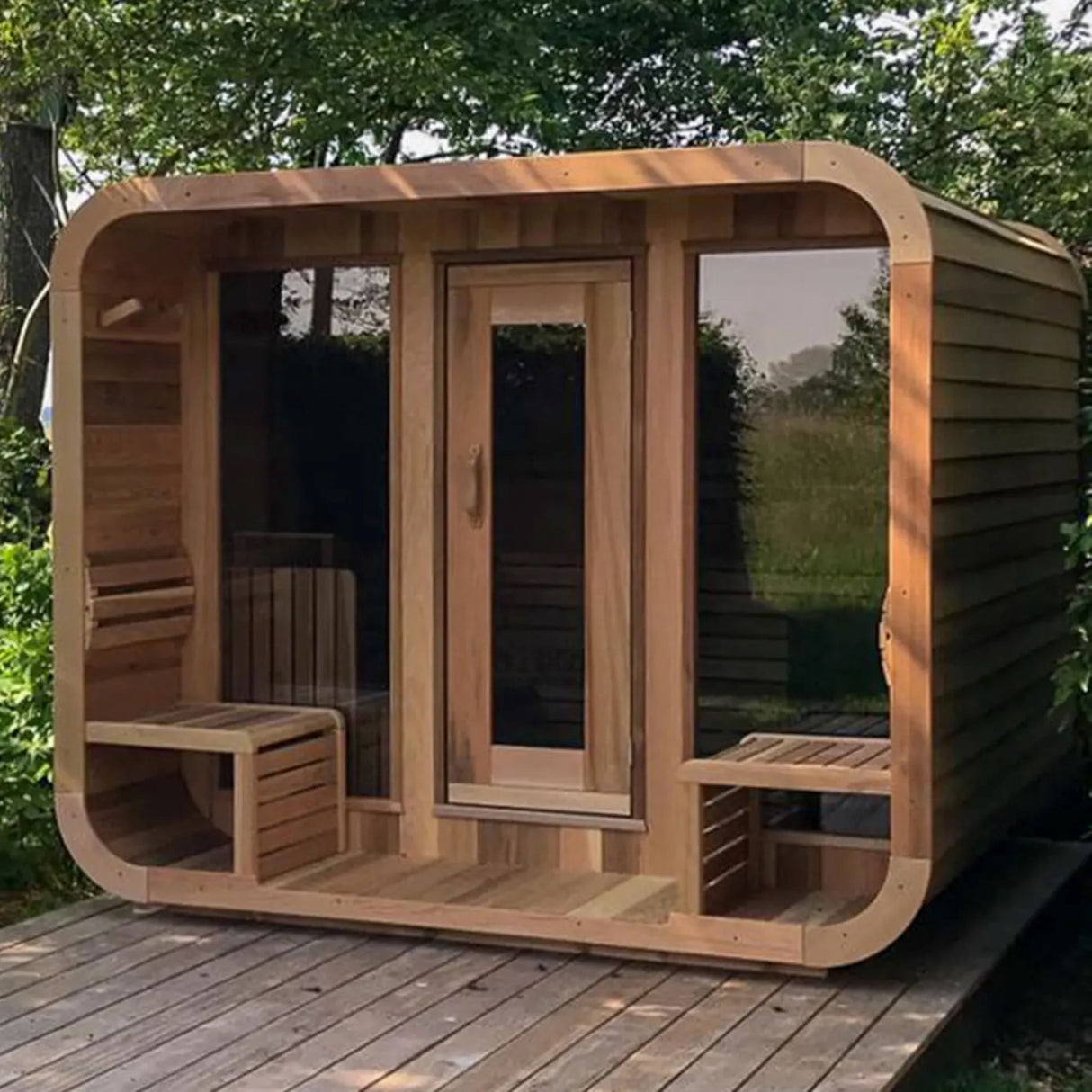 Recovery Rituals 6-Person Outdoor Cedar Cube Sauna