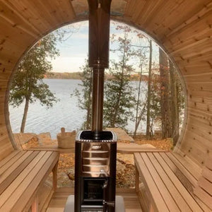 Recovery Rituals 6-Person Panoramic Barrel Sauna