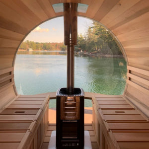 Recovery Rituals 6-Person Panoramic Barrel Sauna