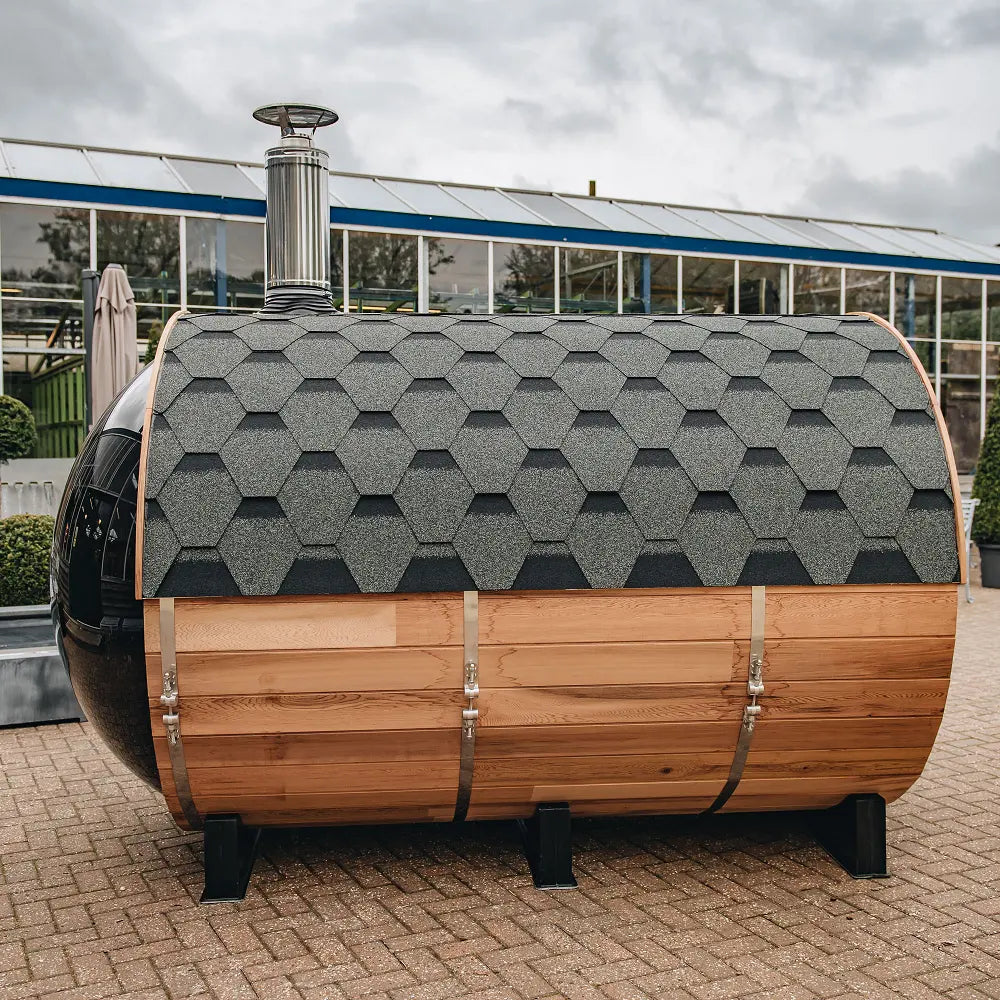 Recovery Rituals 6-Person Panoramic Barrel Sauna