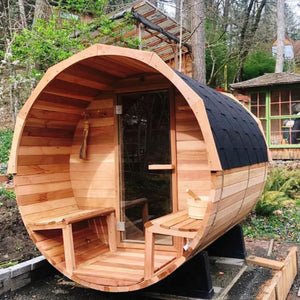 Recovery Rituals 6-Person Panoramic Barrel Sauna