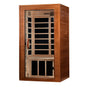 infrared sauna Dynamic Avila 1 to 2 person low EMF far infrared model made from Canadian hemlock, angled front-right view