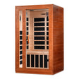 infrared sauna Dynamic Cardoba Elite 2-person ultra low EMF far infrared model made from Canadian hemlock, front-right view