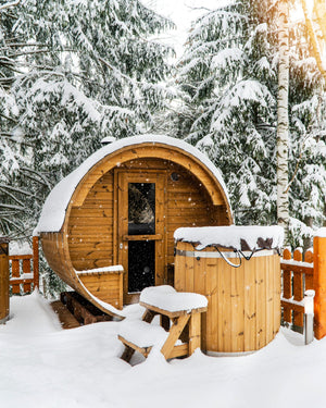 Recovery Rituals 6-Person Panoramic Barrel Sauna