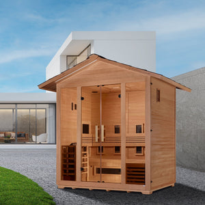 Sauna Golden Designs Gargellen 5 - Person Full Spectrum Hybrid Outdoor Sauna 5