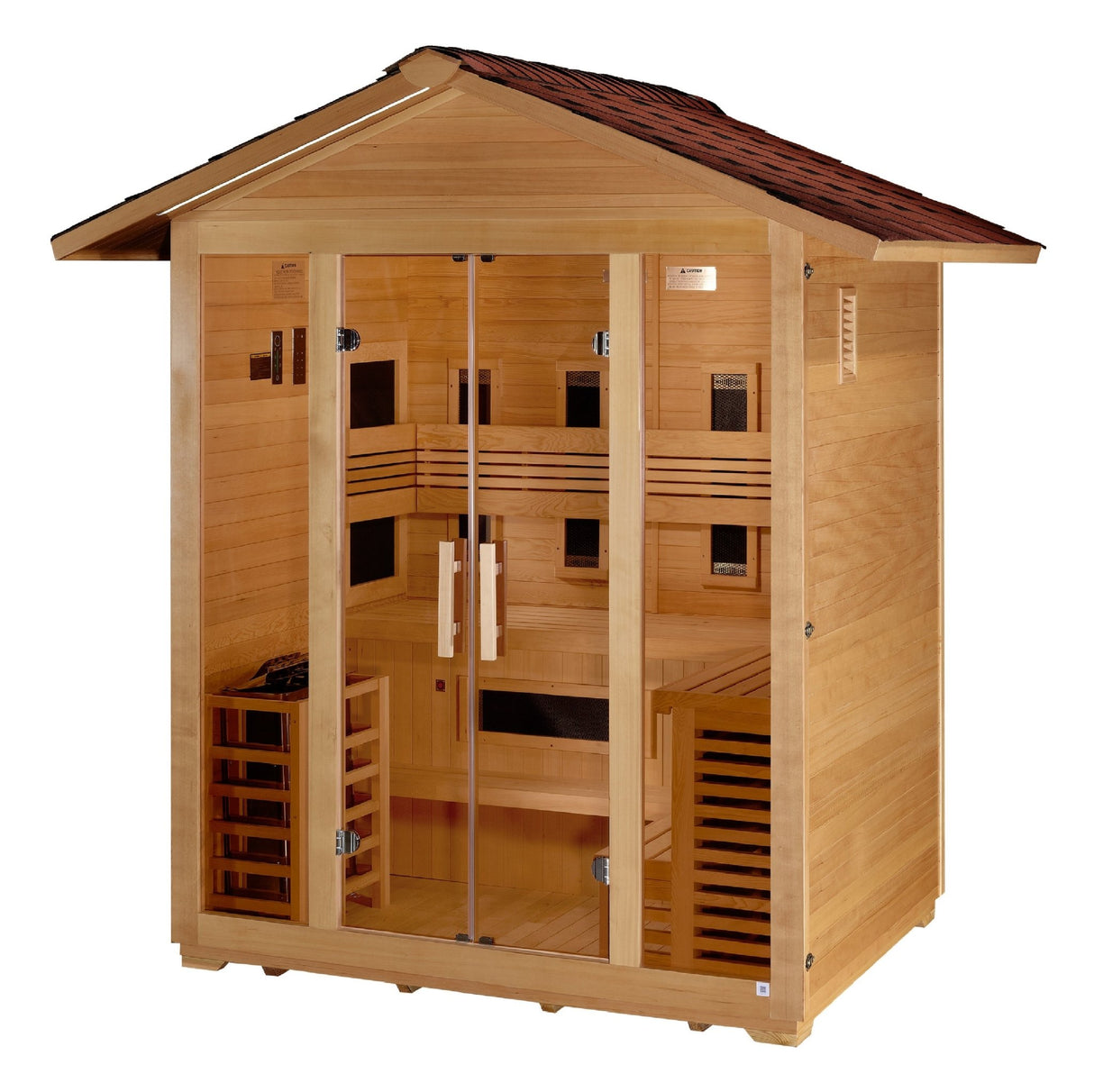 Sauna Golden Designs Gargellen 5 - Person Full Spectrum Hybrid Outdoor Sauna 2