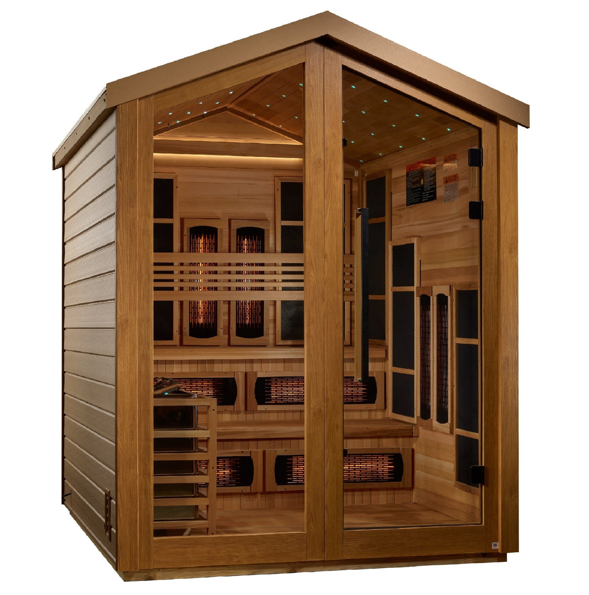 Sauna Golden Designs Kaskinen 6 - Person Full Spectrum Hybrid Outdoor Sauna 4