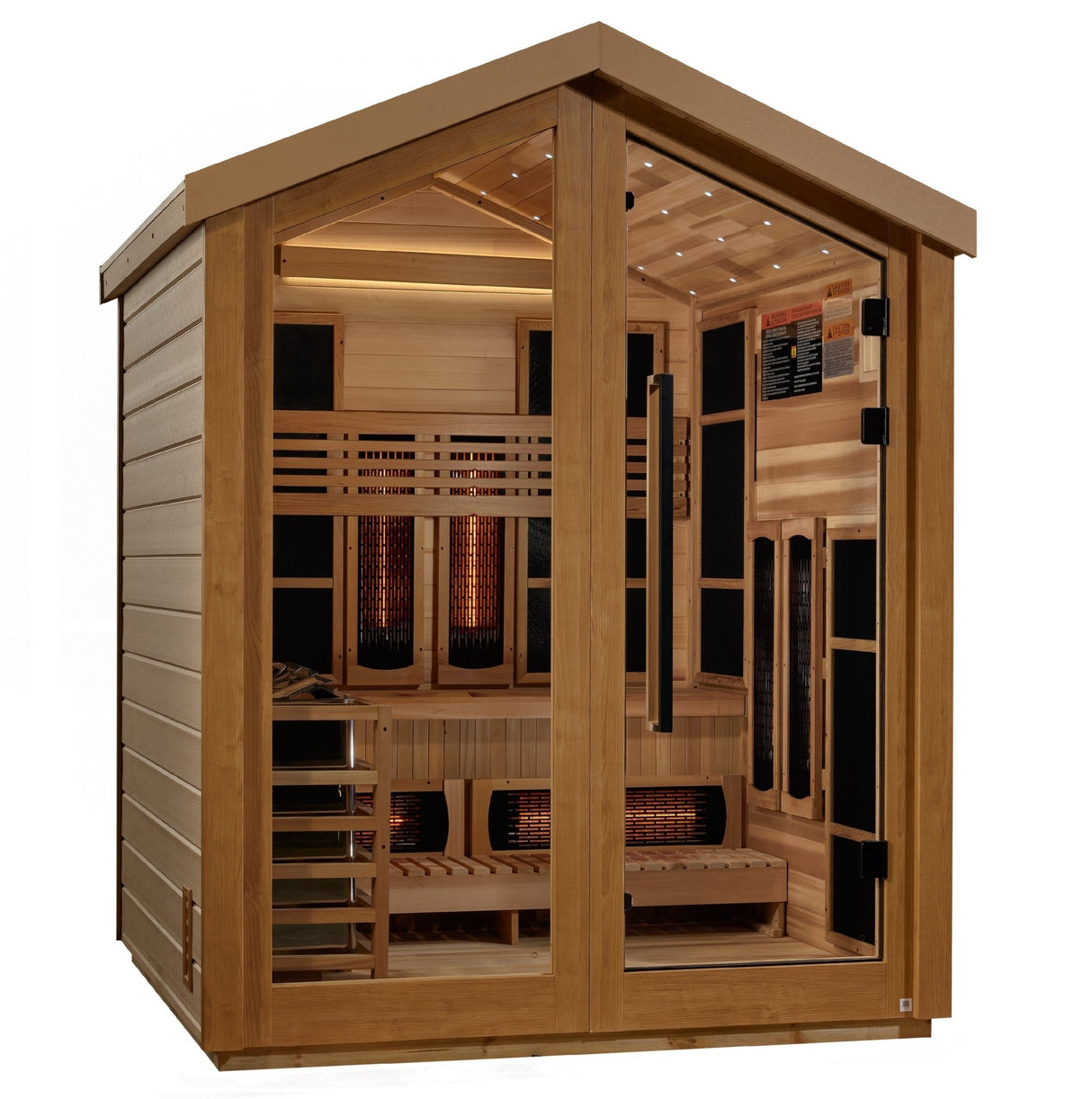 Sauna Golden Designs Loviisa 3 - Person Full Spectrum Hybrid Outdoor Sauna 4
