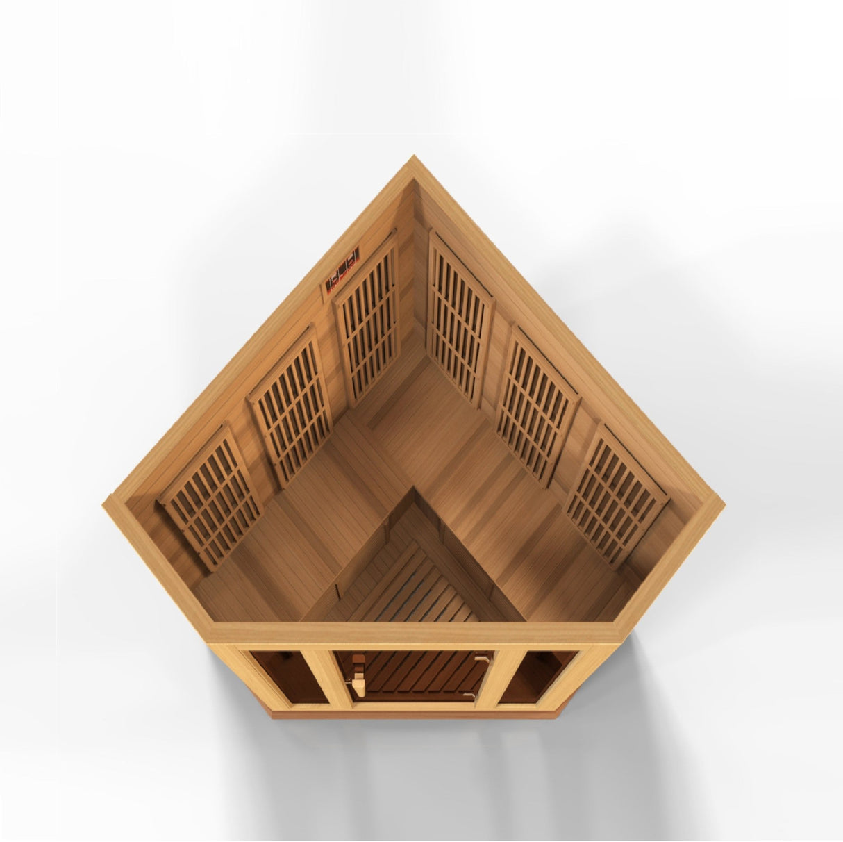 Sauna Maxxus 3 - Person Corner Low EMF Far Infrared Sauna - Canadian Red Cedar 6