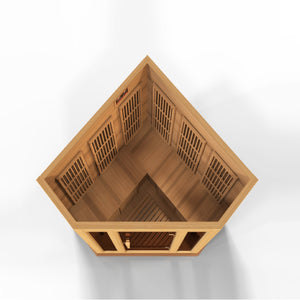 Sauna Maxxus 3 - Person Corner Low EMF Far Infrared Sauna - Canadian Red Cedar 6