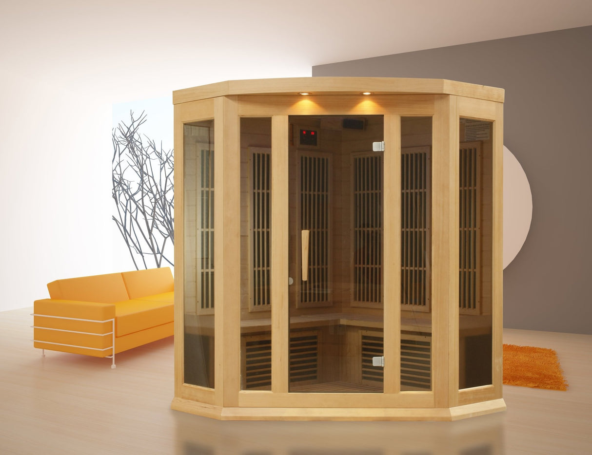 Sauna Maxxus 3 - Person Corner Low EMF Far Infrared Sauna 5