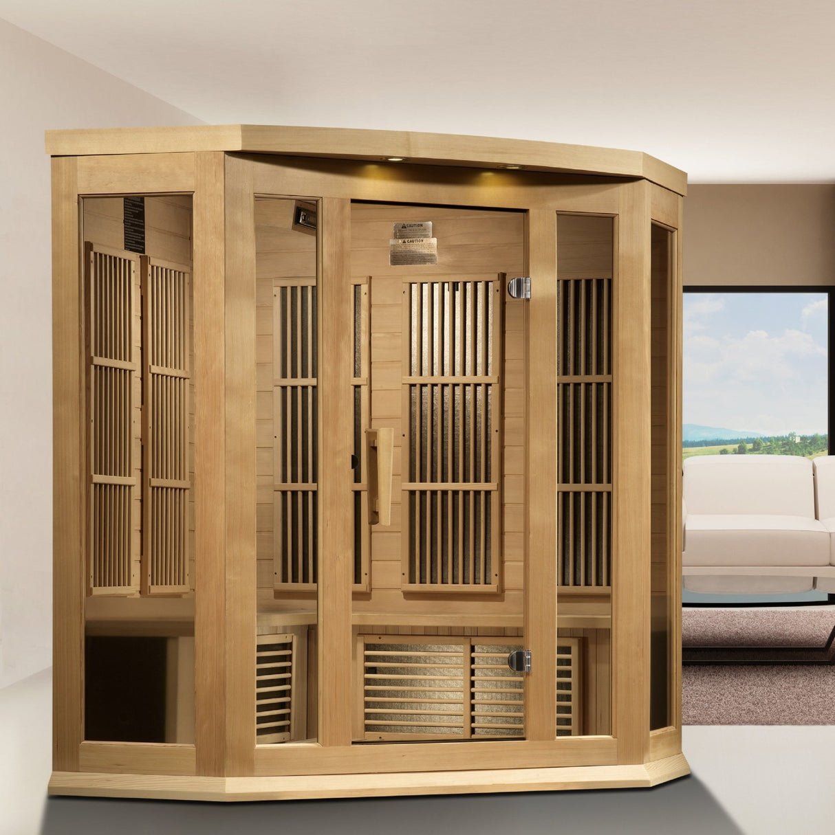 Sauna Maxxus 3 - Person Corner Near Zero EMF Far Infrared Sauna 4