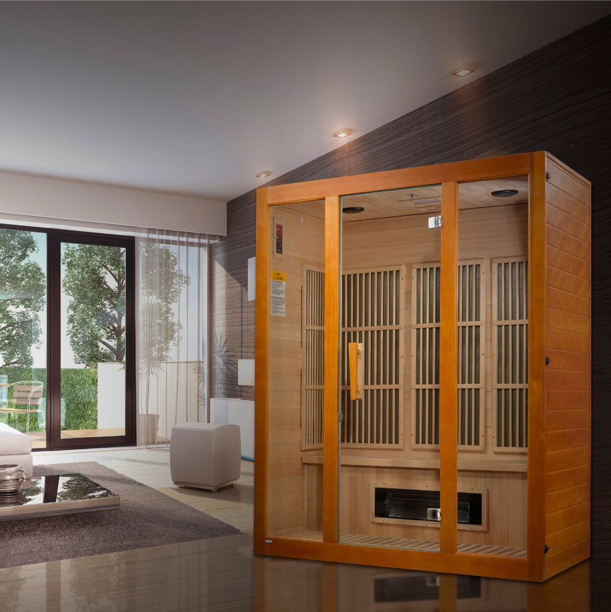 Sauna Maxxus Alpine Dual Tech 3 - Person Low EMF Far Infrared Sauna 4