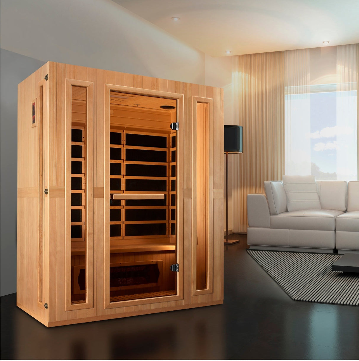 Sauna Maxxus Trinity Dual Tech 3 - Person Low EMF Far Infrared Sauna 4